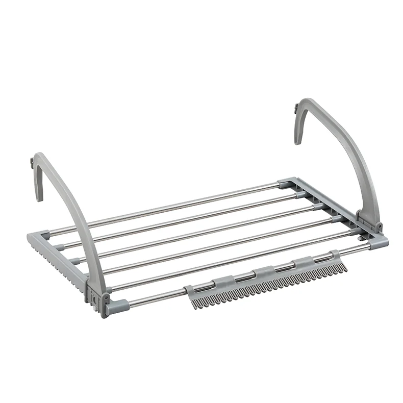 Manufacturer-Supplied New Design Metal Balcony Clothes Hanger Direct Wall Use Storage Hanging System for Clothes and Shoes