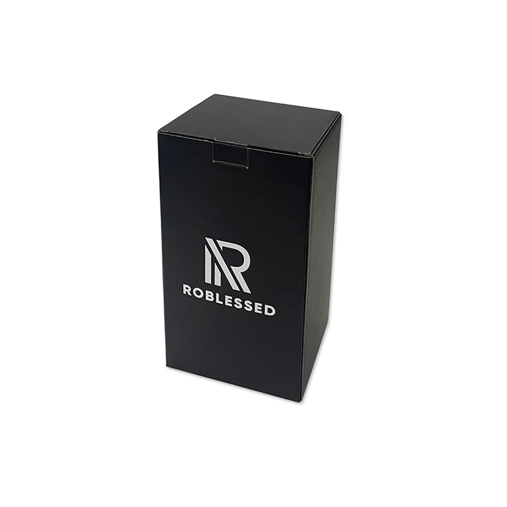 Custom logo free design toy box sport product small black e commerce shipping paper packaging tuck top corrugated boxes