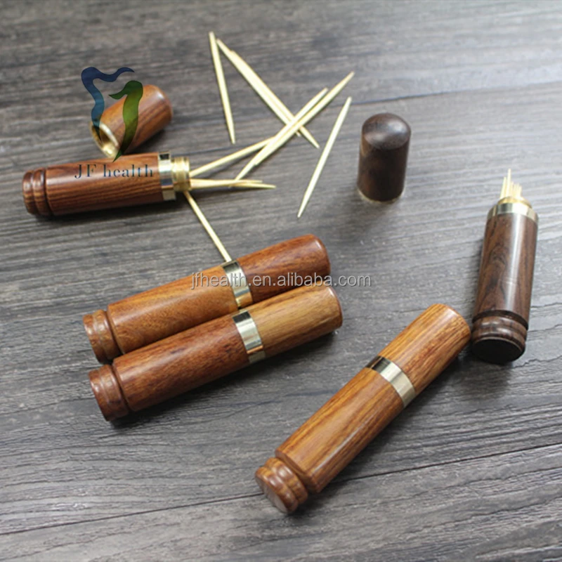 Wholesale manual DIY storage needle tube box sandalwood toothpick
