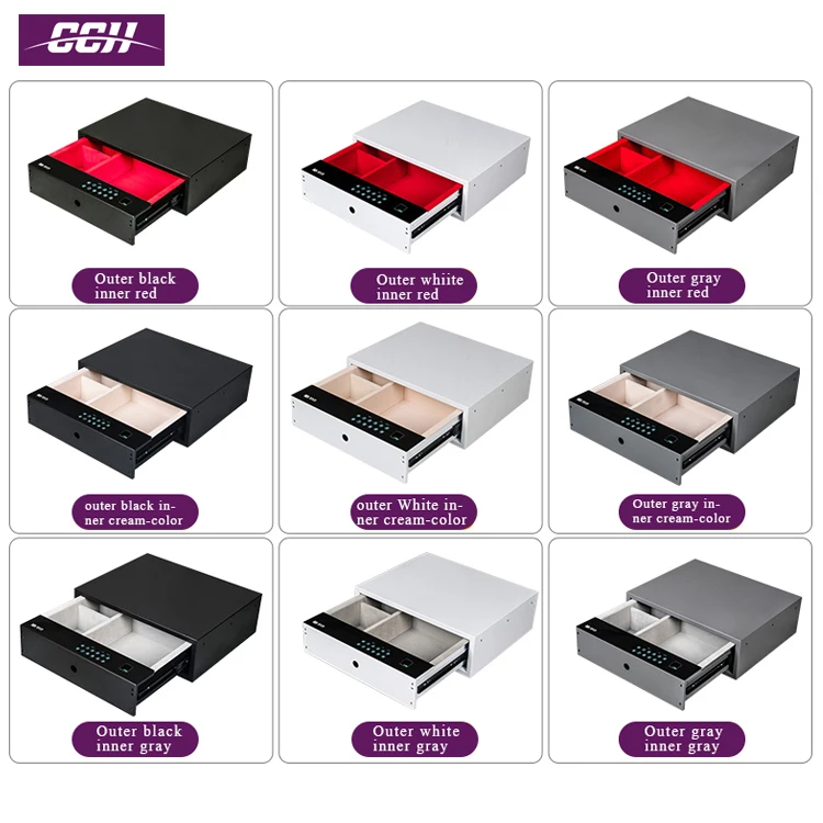  Key storage drawer Electronic Safe box Money safty deposit Box hidden fingerprint safe for home hotel