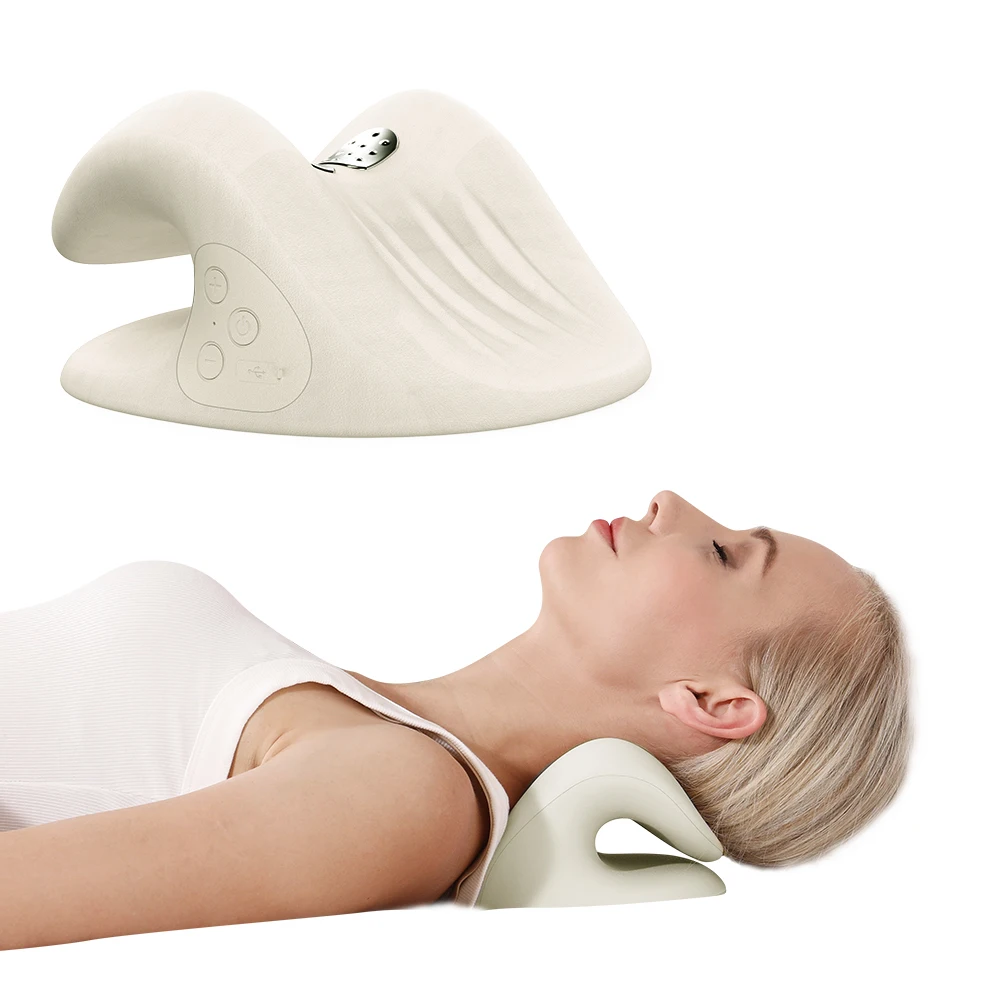 Dernox Neck Shoulder Stretcher Relaxer Cervical Chiropractic Traction Device Pillow for Pain Relief Cervical Cushion