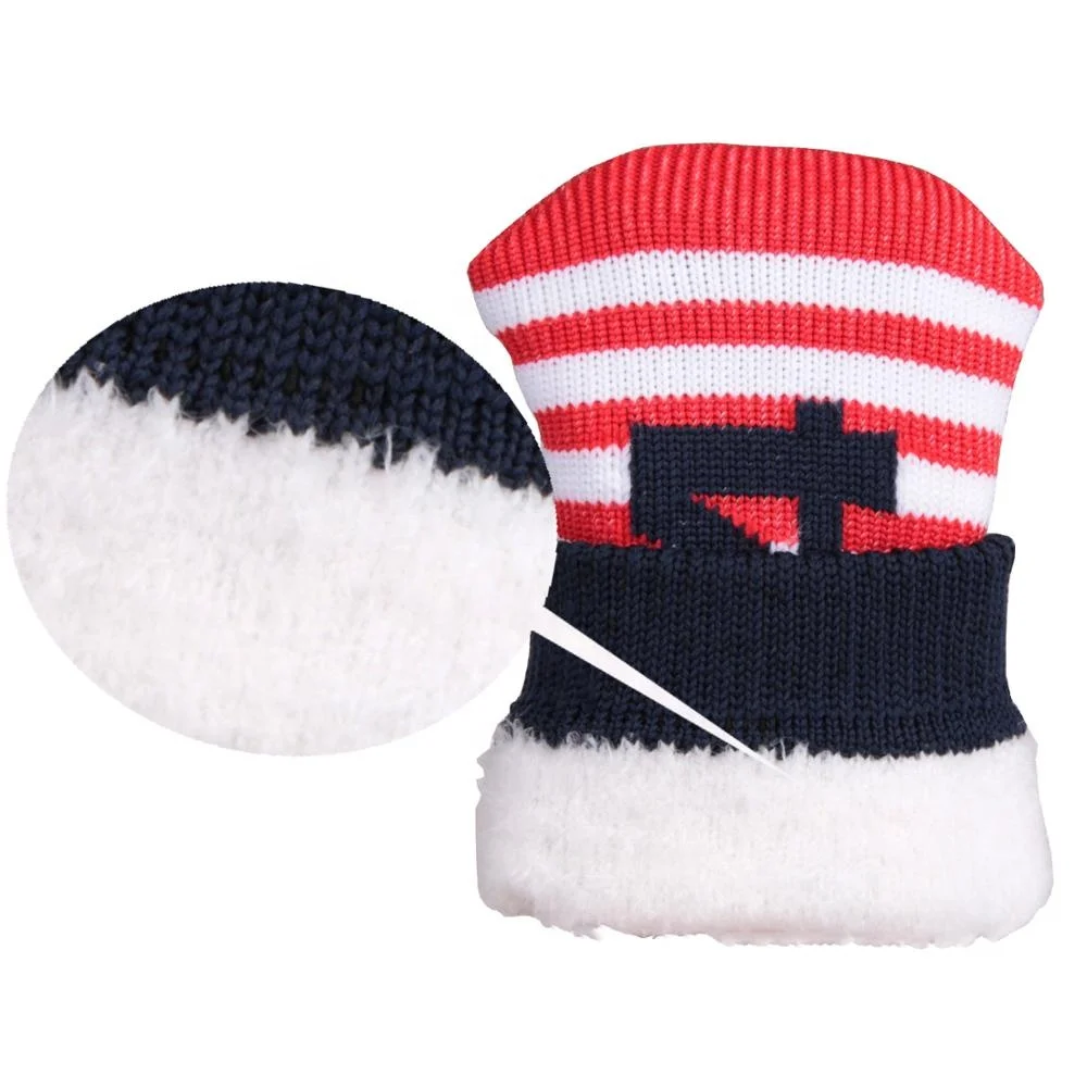 10PCS/Set Golf Iron Head Cover Knitted stretch Iron Cover 4 5 6 7 8 9 PW SW AW Red&White Mini cover