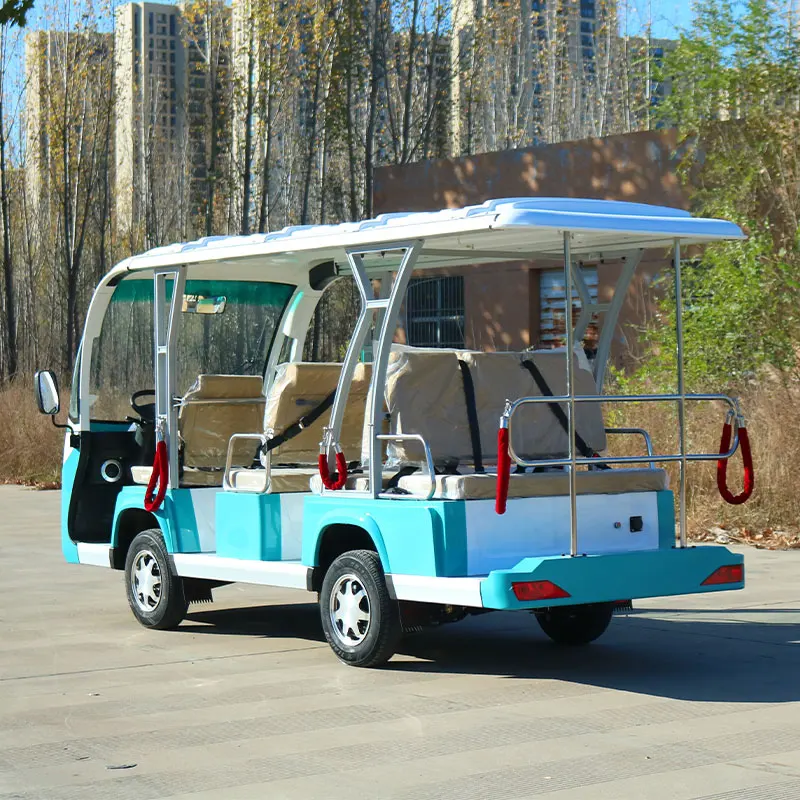 Eco-friendly 11 Seater Sightseeing Bus & Car Shuttle Bus Electric Tourist Sightseeing Car For Sale