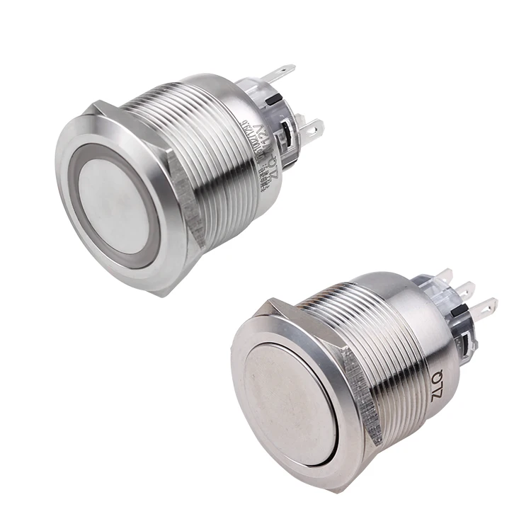 ZLQ waterproof 25mm high quality flashlight luminous rgb push button switch