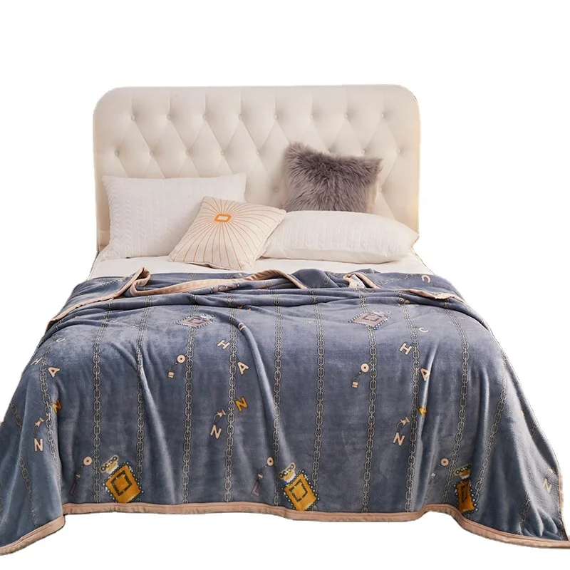 Flannel Fleece Blanket Floral Print-K 380GSM Super Soft Cozy Warm Luxury Washable Fuzzy Velvet Throw Blanket for Home Decor