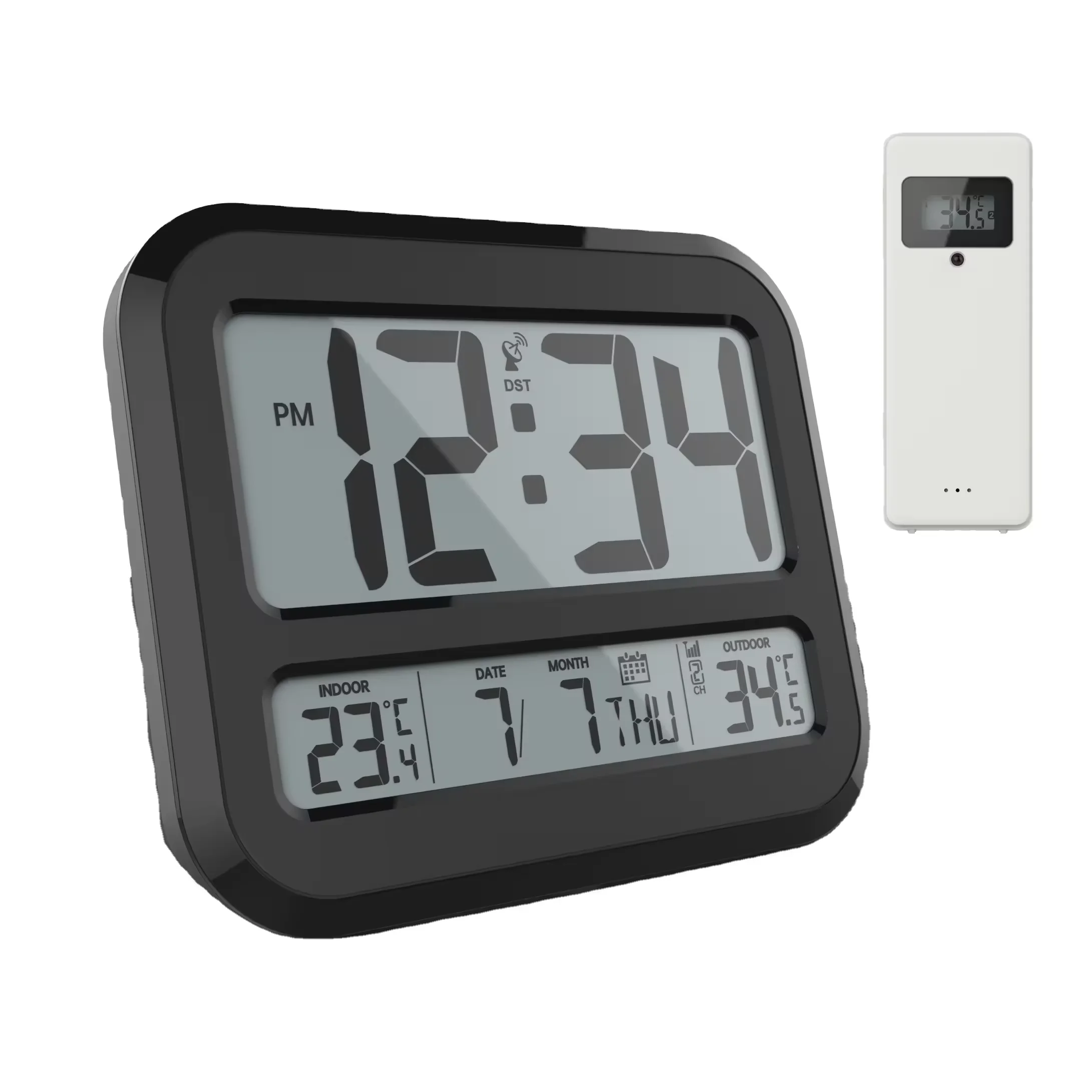 2024 ABS светодиодные часы калькулятор термометр аналоговые цифровые часы для календарей с входной/наружной температурой RC часы