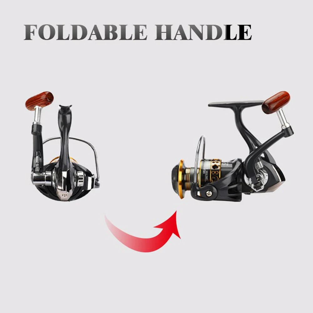 Honoreal BK Series 5.2:1 2000 3000 4000 5000 6000 7000 Freshwater Fishing Aluminum Spinning Fishing Reel