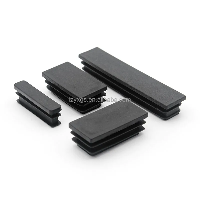 10*50mm square hollow tube plug table chair sofa foot aluminum tube plug foot pad plug