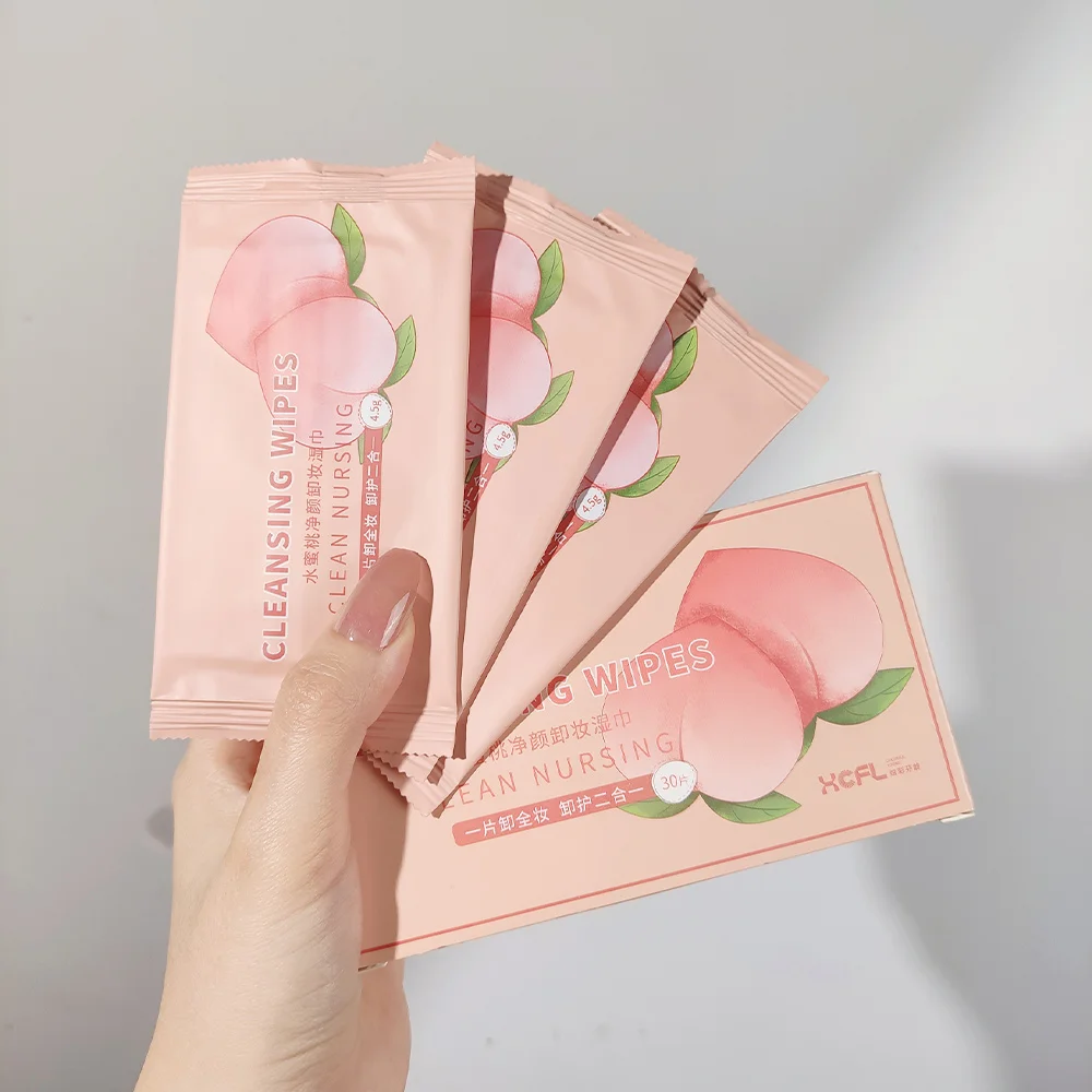 S,BELLE   Peach Makeup Remover wipes Gentle makeup remover does not irritate skin