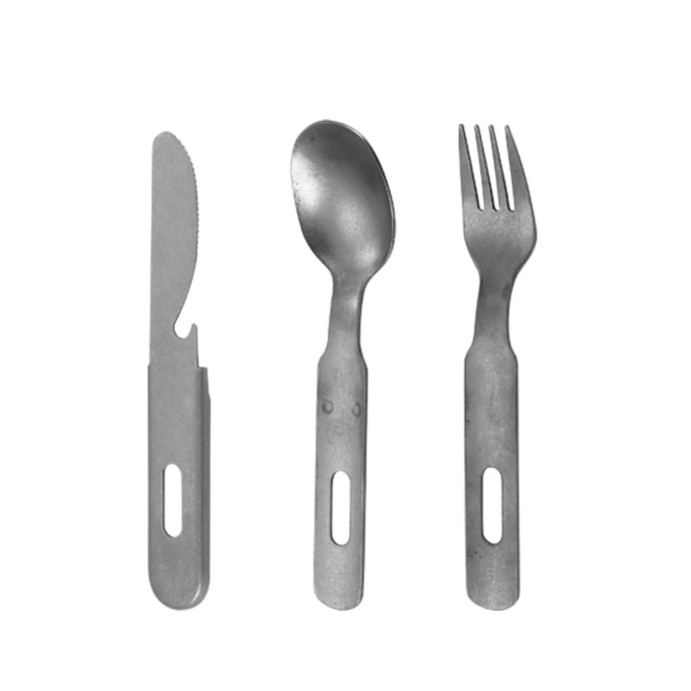 Ultralight Portable Travel,Fork And Spoon Outdoor Camping Dinnerware Titanium Folding Fork Spoon/