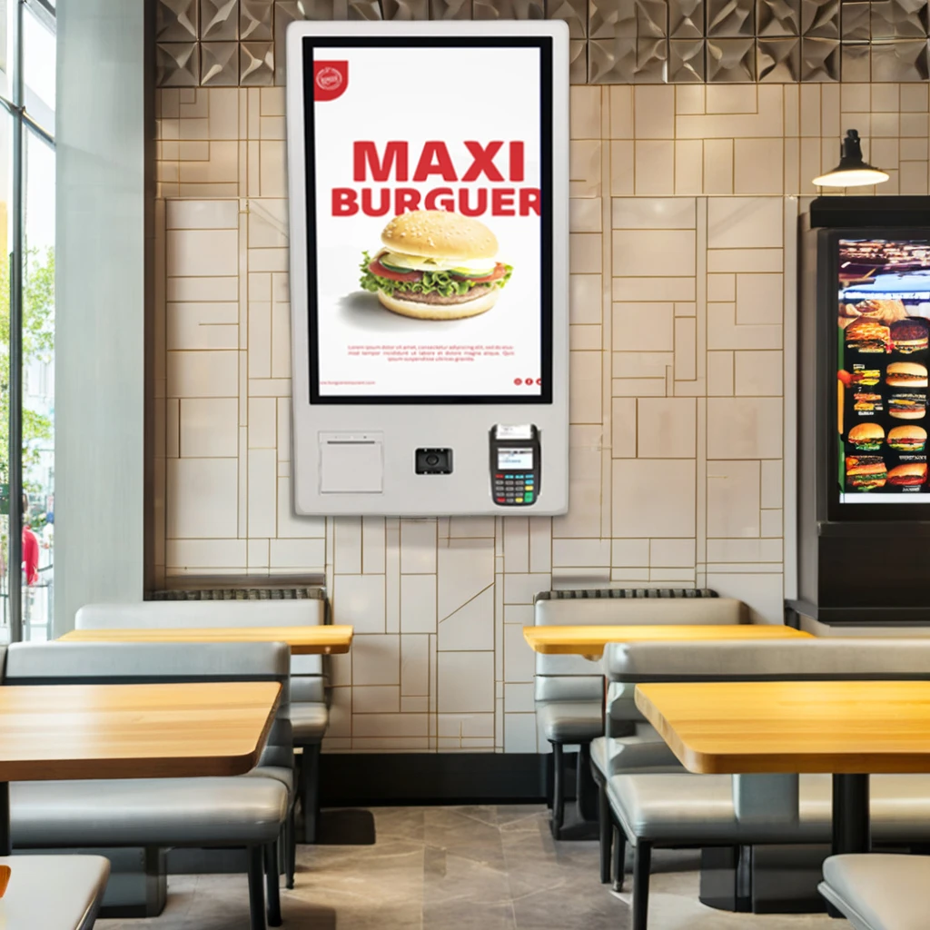 Wall-mounted touch self-service kiosk intelligent catering cashier kiosk self-service terminal integrated kiosk