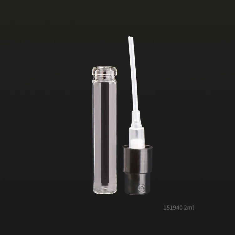 1ml 1.8ml 3ml 5ml perfume vials 2ml Sample Glass Bottle With Plastic Spray Pump Mini Tester Bottles