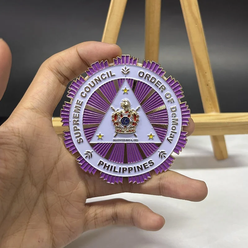 Custom New Types Philippines Souvenir Metal Crafts Car Emblem UV Gravure Printing All kinds Shape Design