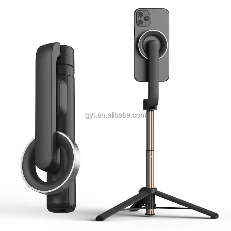 2023 New Trend Arrival Mobile Phone Holder Magnetic Custom Selfie Stick Bluetooth Control Magsafing Mount Tripod Live Bracket