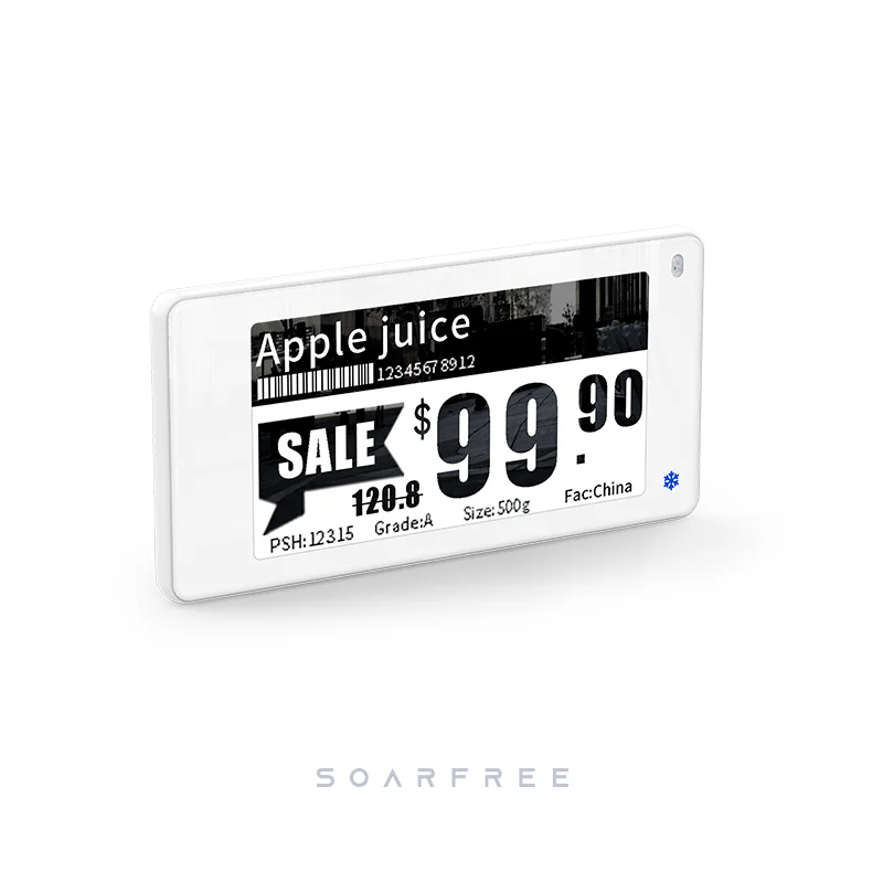 2 66 черная белая электронная бумага SOARFREE водонепроницаемая и морозильная камера IP68 для супермаркетов разделов свежих продуктов