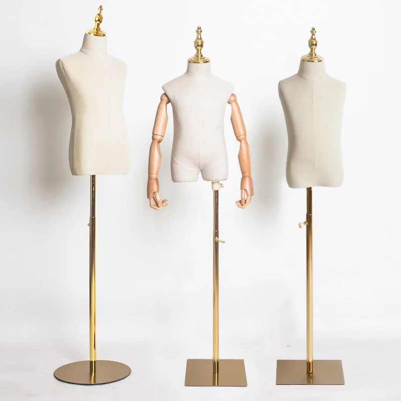 tailoring Half body mannequin torso with wooden arms dress form mannequin kids