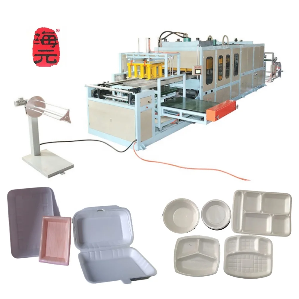 Small low price polystyrene foam chicken tray plate machine multi functional PS foam disposable plate food box making machine