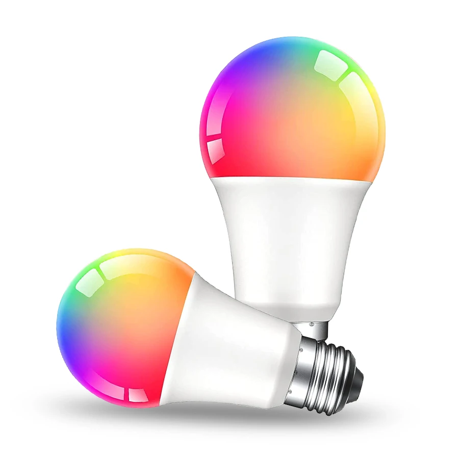 E27 E26 интеллектуальная беспроводная (Wi-Fi) Alexa вице-диспетчерской Декор несколько цветов (RGB) светодиодная TUYA Smart лампочка