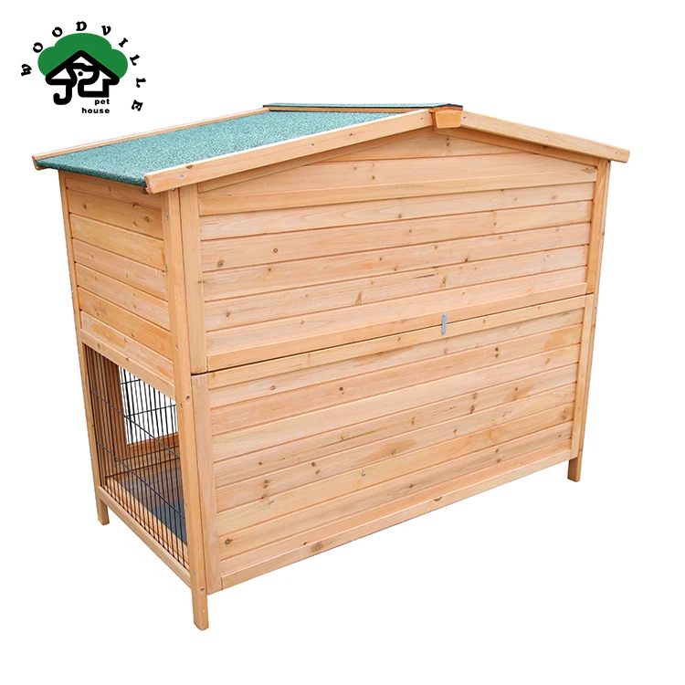Factory design direct sales wooden pet rabbit house 2 story rabbit hutches pet house for sale