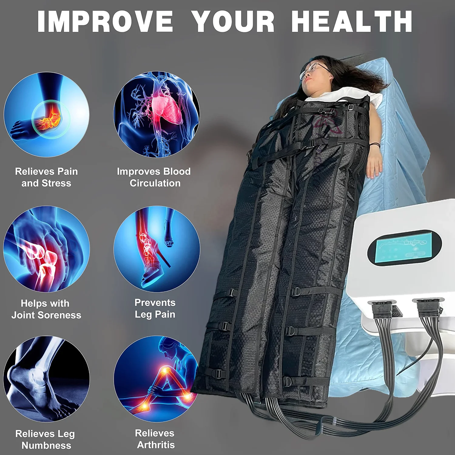 Sportsrecovery Presoterapia machine pressotherapy lypha lymph drainage machine detox air pressure device