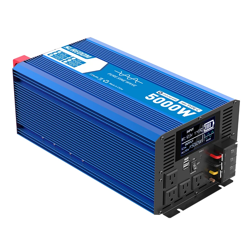 DC To AC 12v 240v Single Output 5000w Solar Inverter Pure Sine Wave Inverter Power Inverter