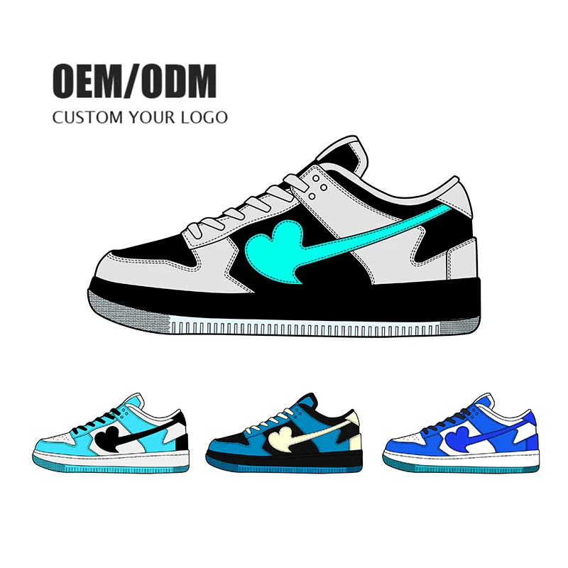 Logo Sneakers Walking Style Retro Shoes High-quality Rubber Sole Designer Customized Casual Flat Sports Custom for Men OEM