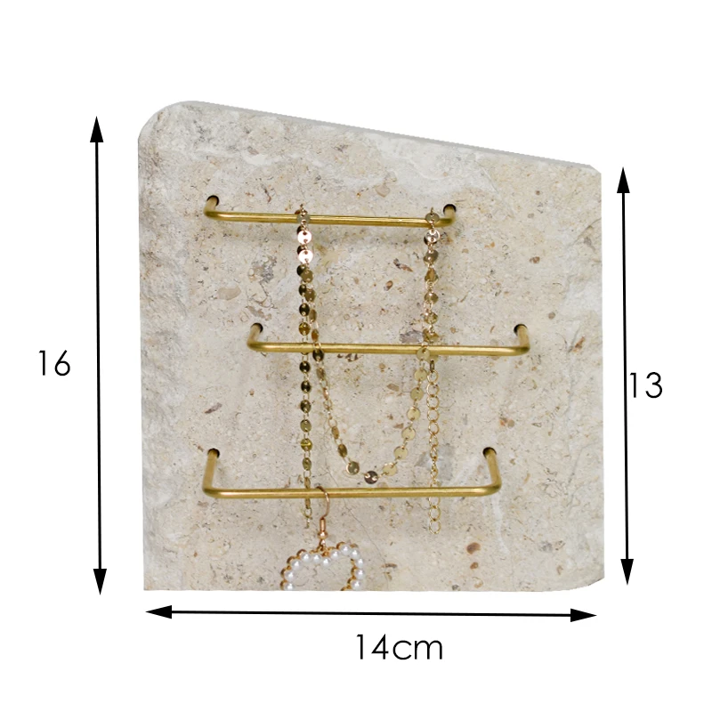 Marble necklace earrings Jewelry jewelry ring display stand Home table jewelry display live shooting window display props