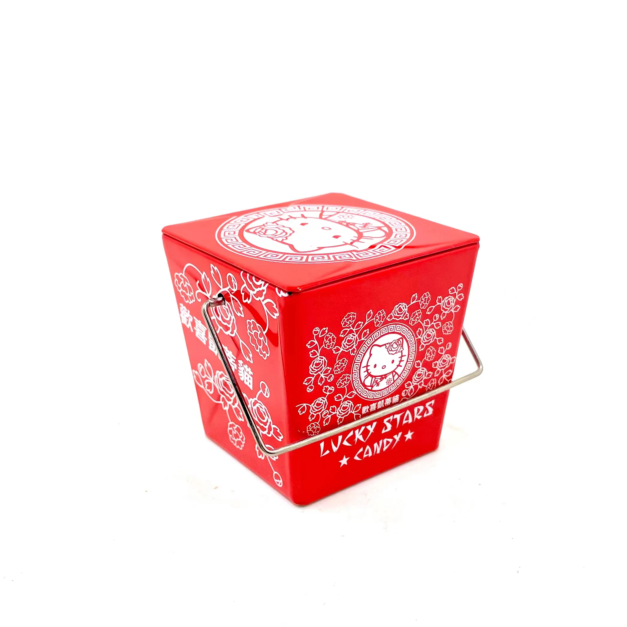 Custom small size cute empty tin box storage tin can candy chocolate packaging can