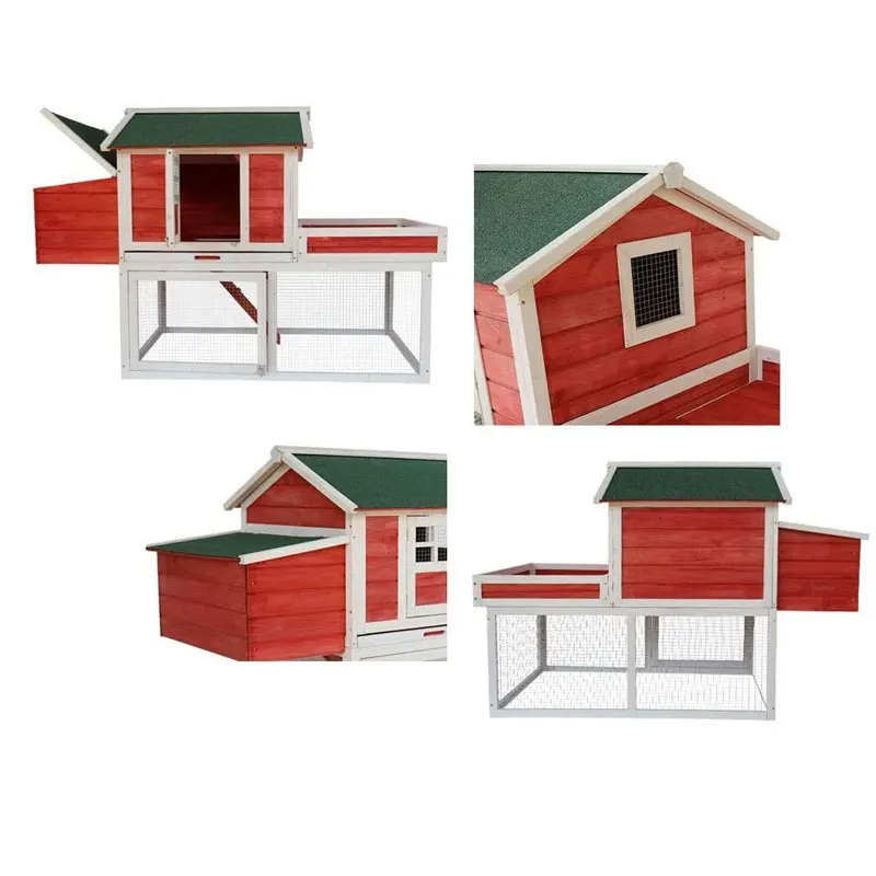Wooden chicken house with egg crate flower table outdoor garden chicken cage rabbit cat house rain and sun protection pet house