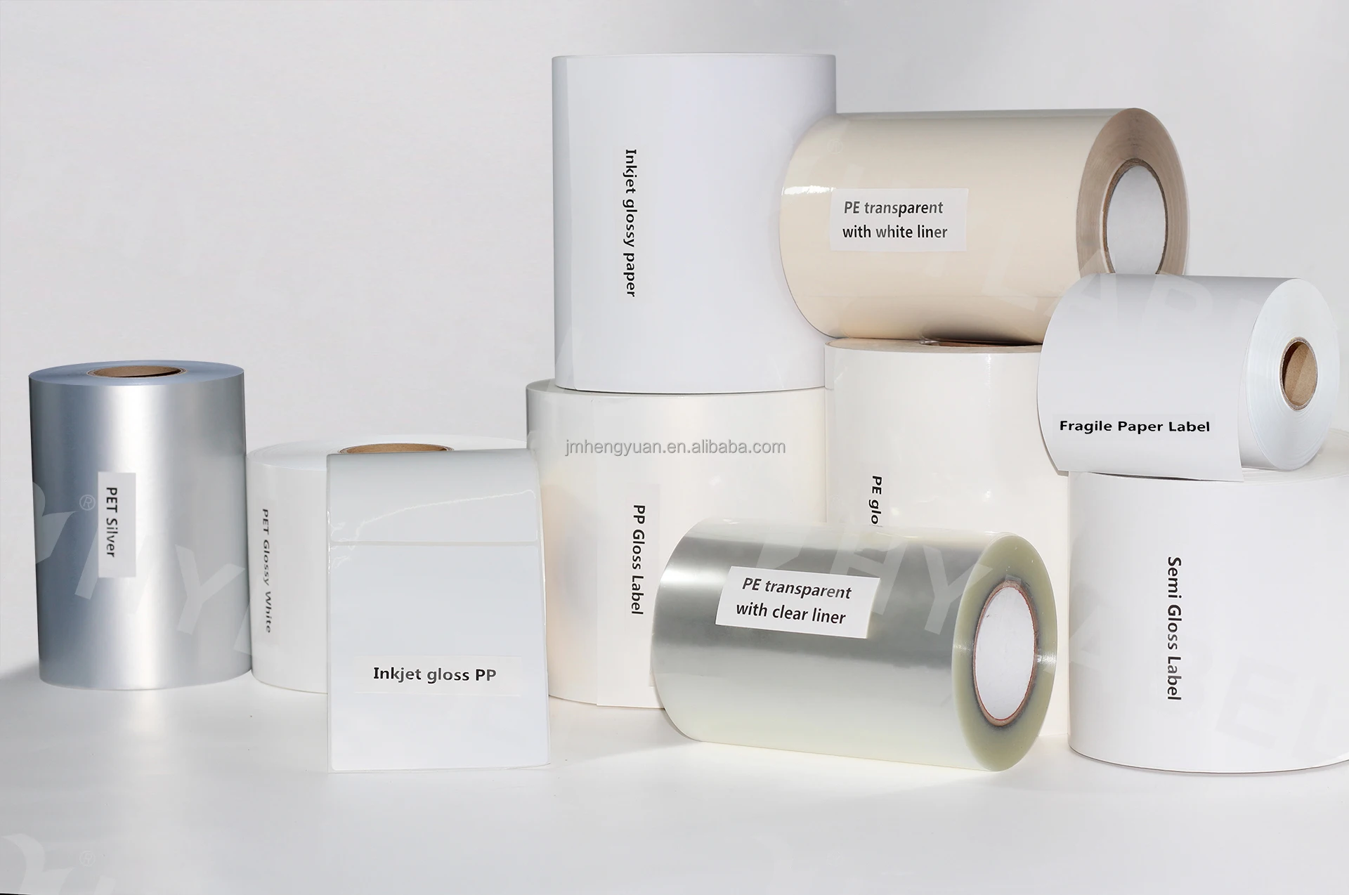 Custom High Gloss Inkjet PP Packaging Jumbo Label Material Polypropylene Sticker PP Label Stock Jumbo Roll Inkjet Label