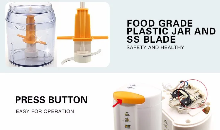 Small Kitchen Appliances 500ml Magic Home Use Fruit Vegetable Meet Chopper 2 Speed Easy Clean Food Chopper