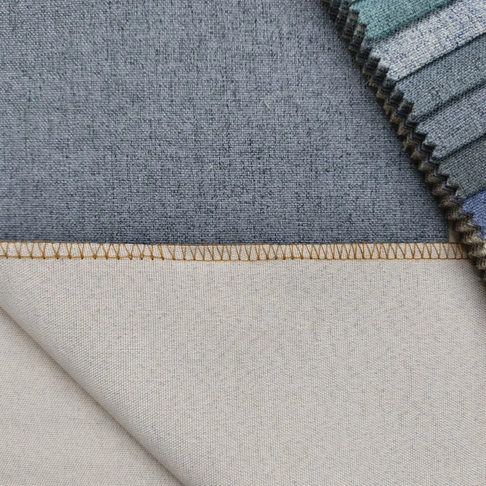 New style wholesale price 100% polyester hemp fabric plain color linen look fabric for sofa furniture