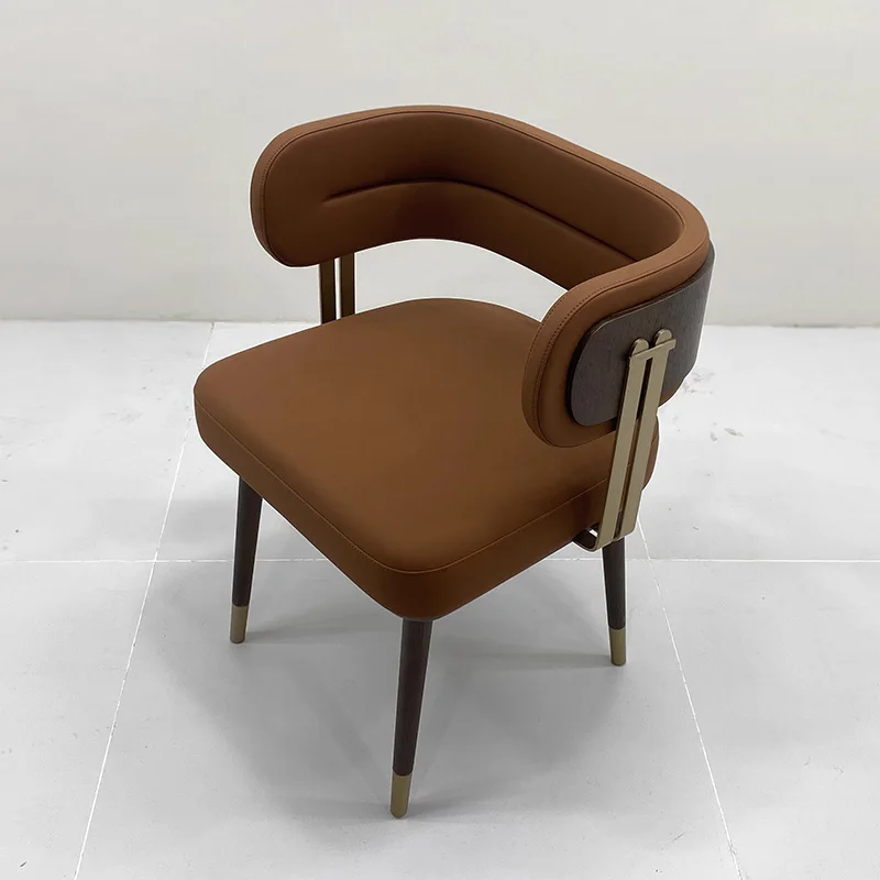 Indoor Modern Luxury Hotel Room 4 Chairs Set Fabric Dinning Wood Chairs Furniture Nordic Style Dining Chair For Restaurant
