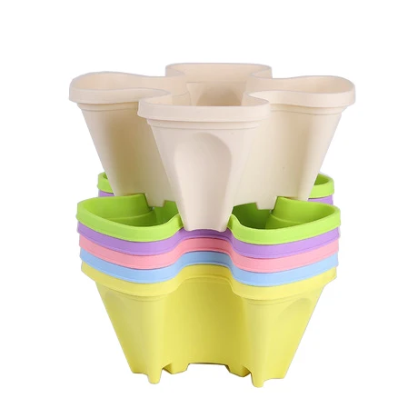 Лучший продавец, садовый Штабелируемый цветочный горшок, вертикальный цветочный горшок для клубники