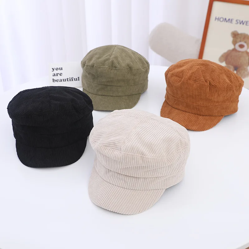 Winter Kids Hat For Girl And Boy Children Beret Caps Octagonal Clothes For Newborn Photography Props Child Hat Korean