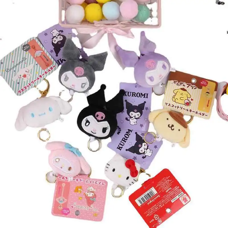 Rts 10cm Kuromi Plush Toys Sanrio Melody Kt Cat Easter Bunny Plush Toy Kawaii Anime Cute Plushie Pendant Doll Toy Girls