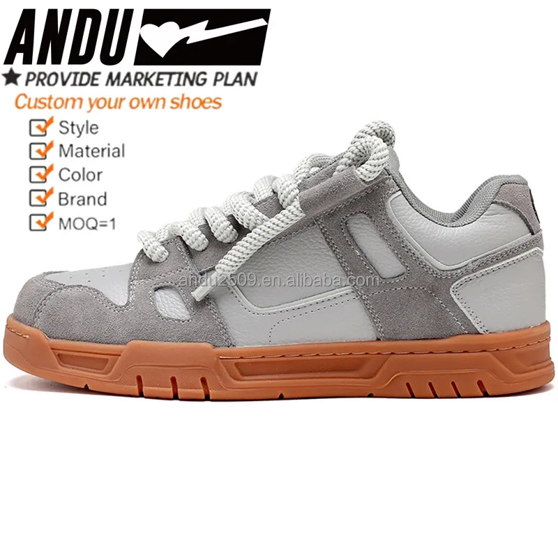 Manufacturers Original Customized Logo Genuine Leather Low Sneakers Design Skateboard Shoes Casual For Women Men Custom Shoes