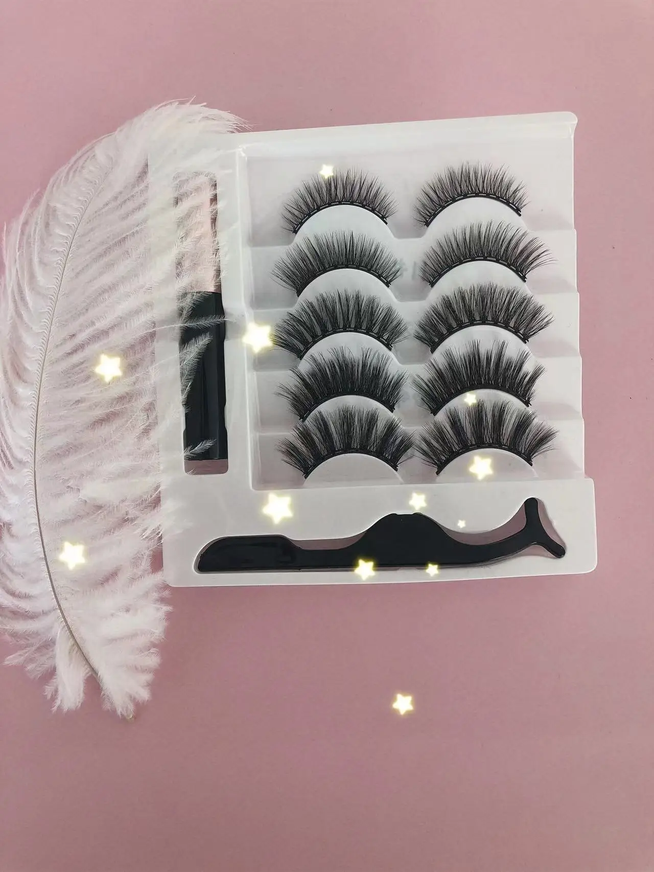 High Quality 3 Pairs 5 Pairs Magnetic False Eyelashes Magnetic Eyelashes No Glue No Eyeliner Magnetic Eyelashes