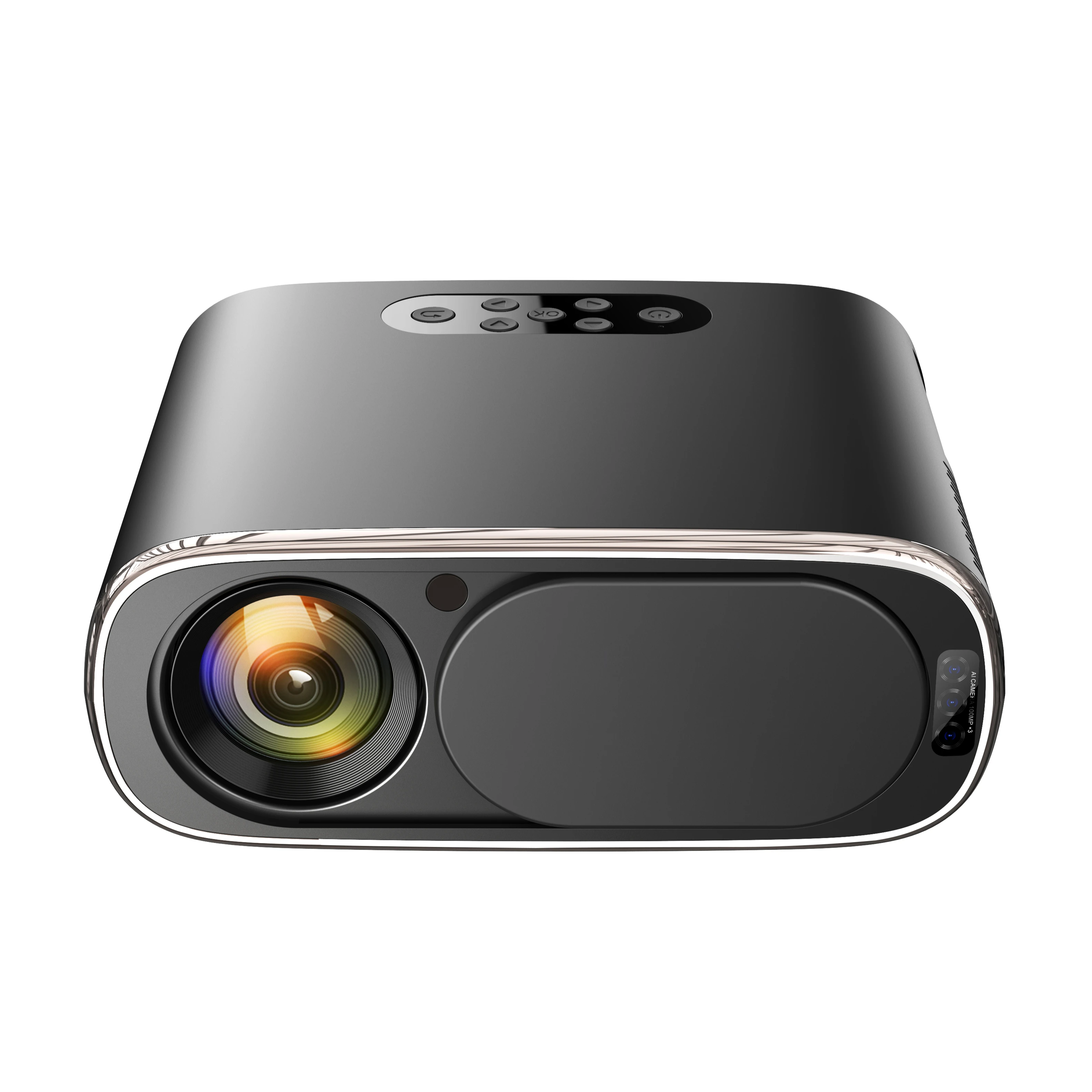 [DROPSHIP CA01 Black] 2022 New Auto Focus 1080P Projector 5G WIFI Electornic 4D Keystone 1080P Full HD Portable Projector