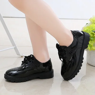 Choushan OEM Sepatu Anak Performance Leather Lace Up British Style For Boys Kids