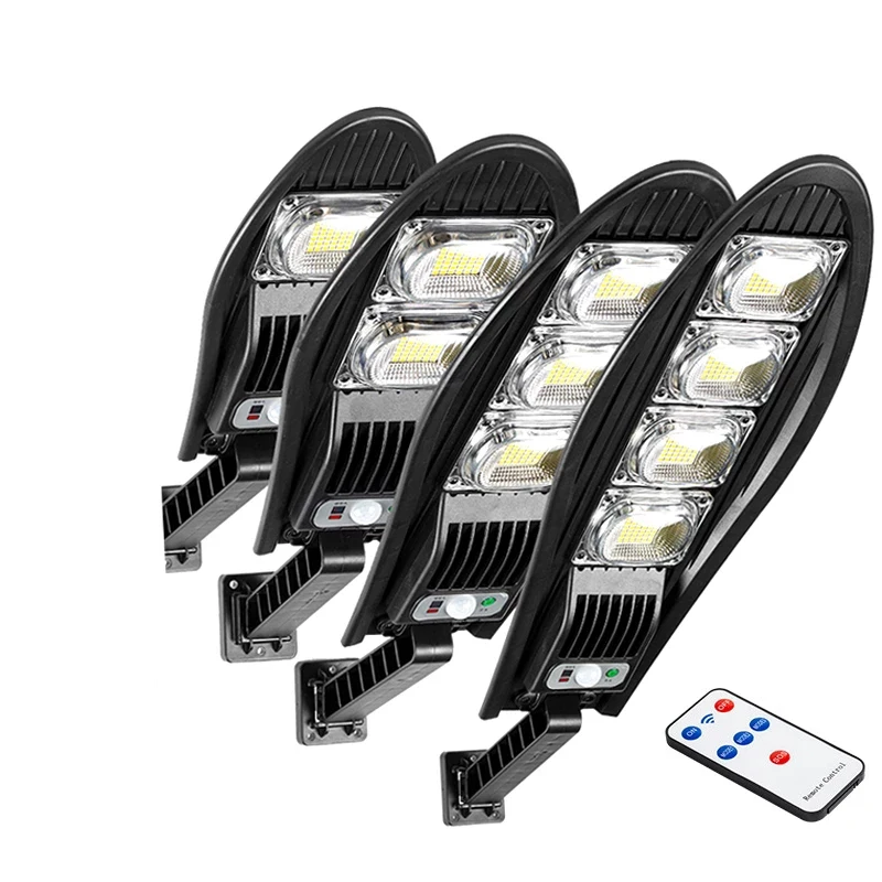 Solar Street Light Outdoor Waterproof LED For Garden Wall Adjustable Angle Solar Lamp With Modes Remote