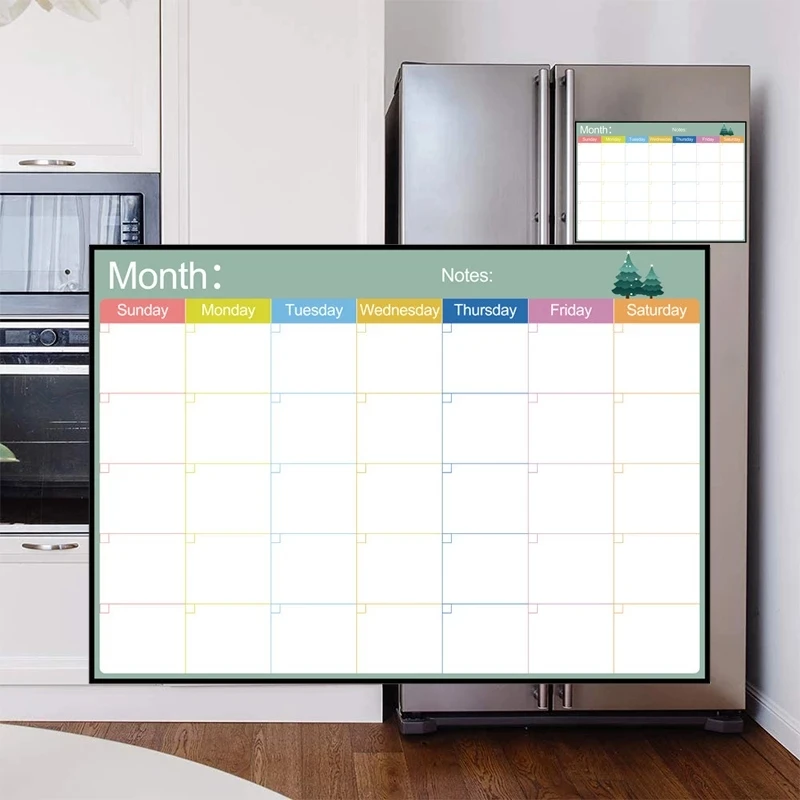 OUV Customized Weekly Monthly Planner Calendar Table Schedules Fridge Sticker Message Board