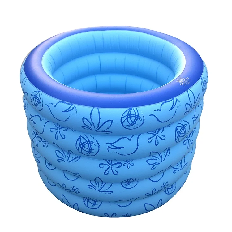 2 rings small inflatable round baby wading water bath pool