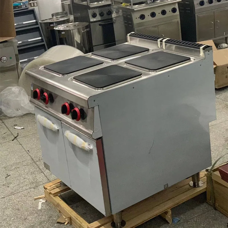 380V Kitchen Equipment Electric Range Stove with Oven Electric Baking Pan