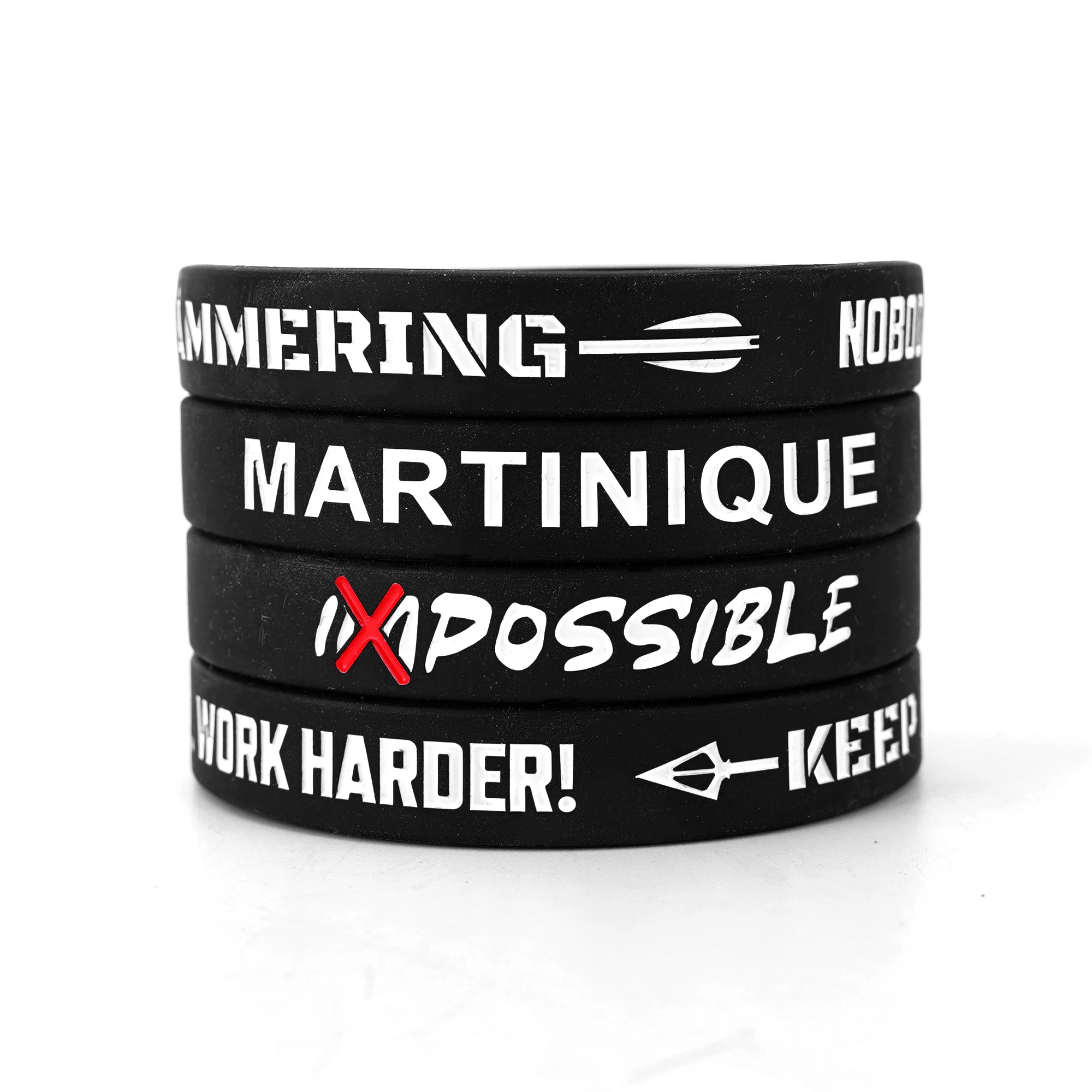 Personalized Motivational Wristbands With Logo Custom Inspirational Rubber Bracelets Customized Silicone Wrist Band For Gifts