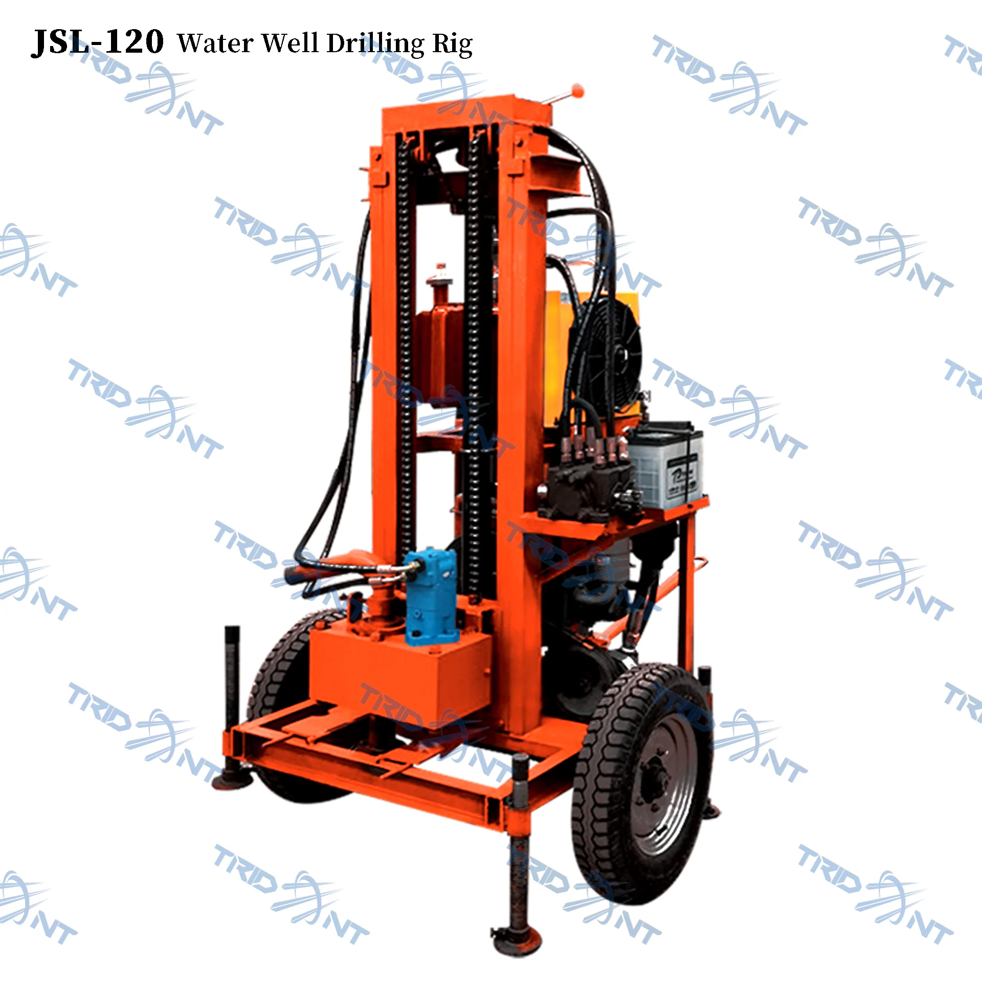 Factory price 120m Hydraulic Small Portable mini Trailer water well drilling rig for water well