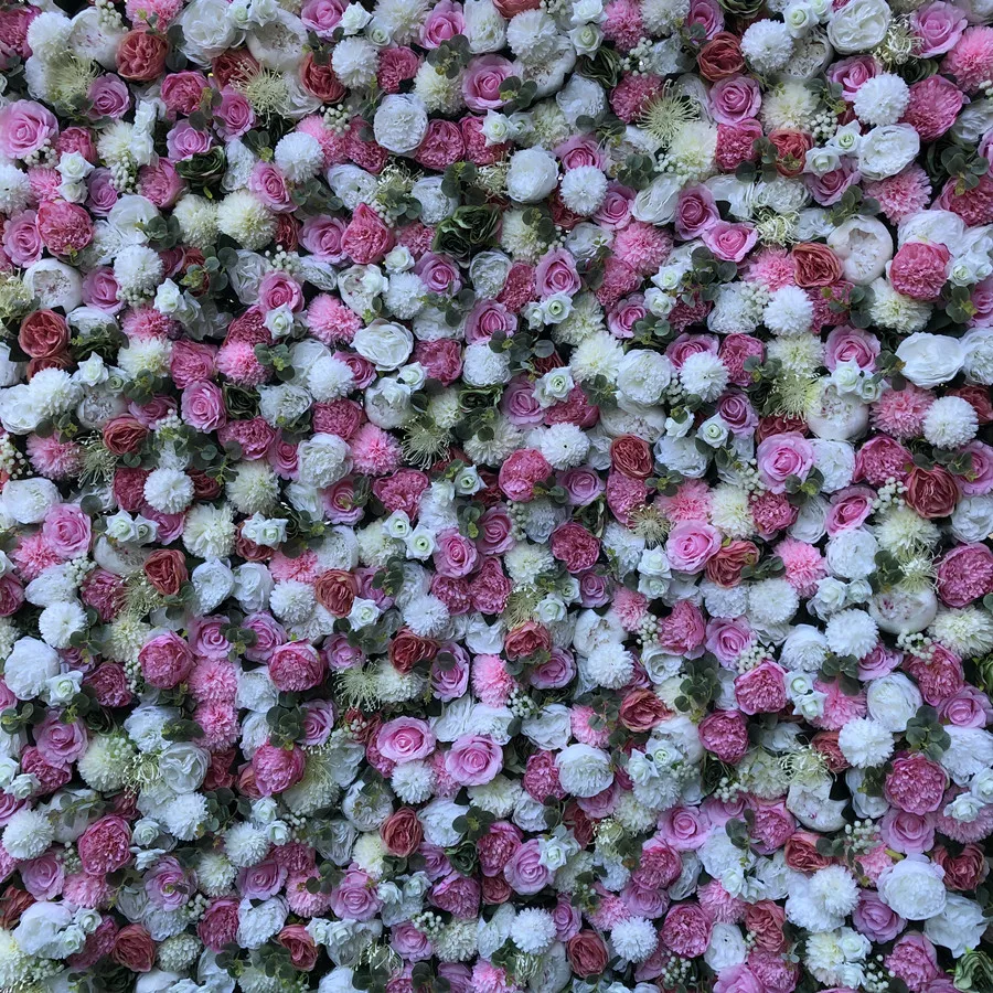 Wholesale Wedding Backdrop Blush Artificial Flower Wall Panel Decor Silk Decorated Wall Rose Backdrop