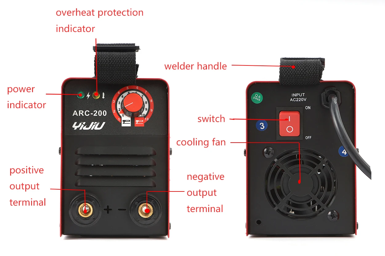 YIJIU MMA-120S (ARC-200) Wholesale Mini Size 120A MMA Welding Machine Portable Low Noise for Home Use