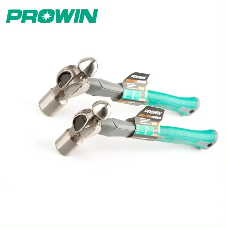 PROWIN Professional Drop-forged Carbon Steel 16oz/24oz Ball Pein Hammer With Fiberglass Handle Round Head Hammer