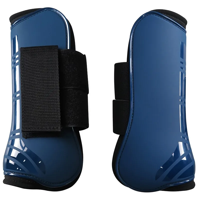 PU Training Jumping Riding Eventing Brushing Horse Boots Lightweight Breathable Front & Hind Boots Legs Protector one set